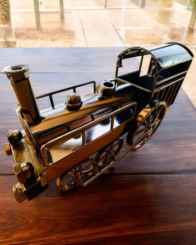 Iron Locomotive "Retro Express" – decoration, model, handmade with engraving option for a gift