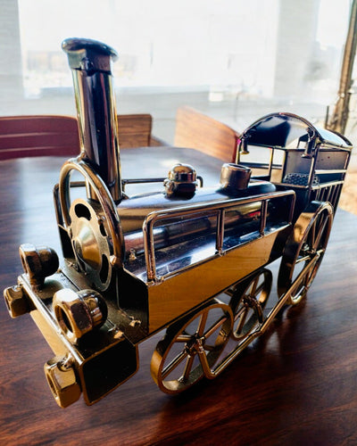 Iron Locomotive "Retro Express" – decoration, model, handmade with engraving option for a gift