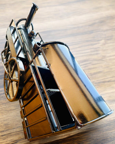 Iron Locomotive "Retro Express" – decoration, model, handmade with engraving option for a gift