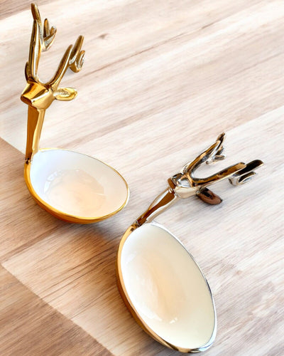 Elegant Bowl Horned Beauty – Handicraft from India, personalization with engraving