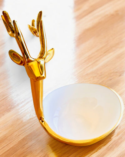 Elegant Bowl Horned Beauty – Handicraft from India, personalization with engraving