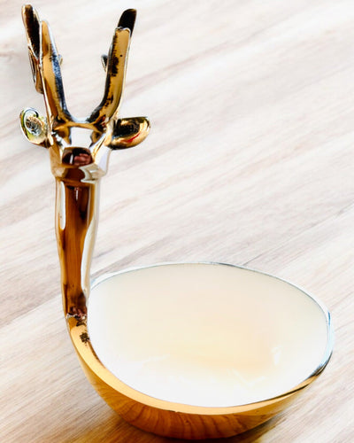 Elegant Bowl Horned Beauty – Handicraft from India, personalization with engraving