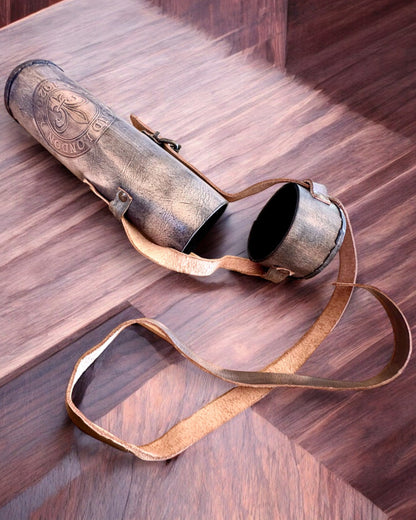 Lunette Premium "Voyager" avec Lunette Gravée et Étui en Cuir Véritable, possibilité de personnalisation par gravure pour cadeau