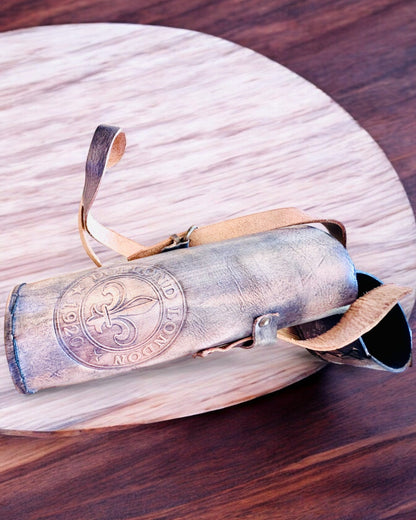 Lunette Premium "Voyager" avec Lunette Gravée et Étui en Cuir Véritable, possibilité de personnalisation par gravure pour cadeau