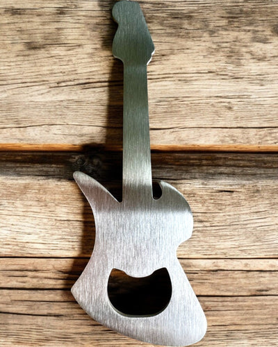 Ouvre-bouteille Guitare Rock'n'Open, 2 variantes, personnalisation par gravure pour cadeau