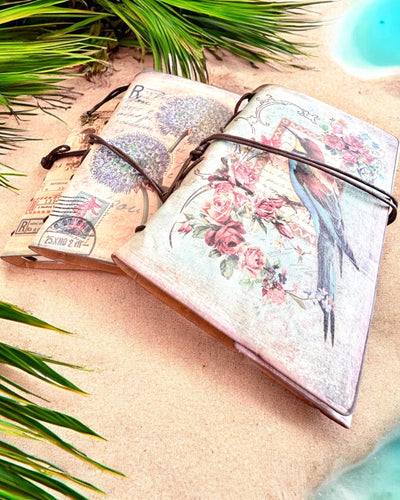 Vintage Memoire Notizbuch mit personalisierter Gravur - 3 Designs zur Auswahl, Notizbuch als Geschenk