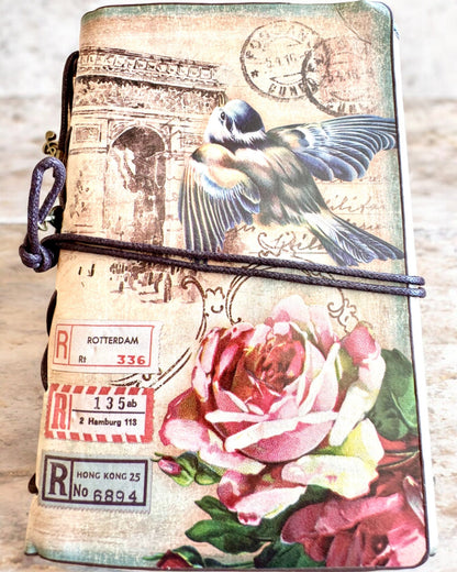 Vintage Memoire Notizbuch mit personalisierter Gravur - 3 Designs zur Auswahl, Notizbuch als Geschenk