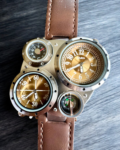 Montre de survie « Explorer 4en1 », possibilité de personnalisation avec gravure pour cadeau
