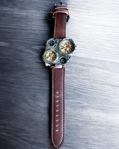 Montre de survie « Explorer 4en1 », possibilité de personnalisation avec gravure pour cadeau