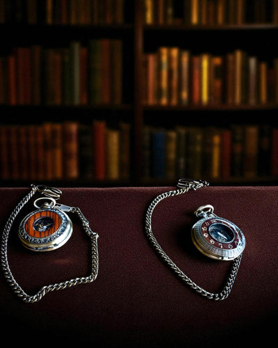 Montre de poche « Veritas Tempus » – chronomètre mécanique avec possibilité de gravure pour cadeau, 2 variantes au choix