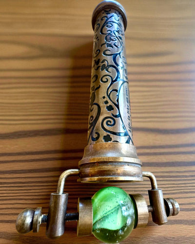 Caleidoscopio Vintage “Emerald Dreams”, 15 cm – fatto a mano, con possibilità di personalizzazione tramite incisione come regalo