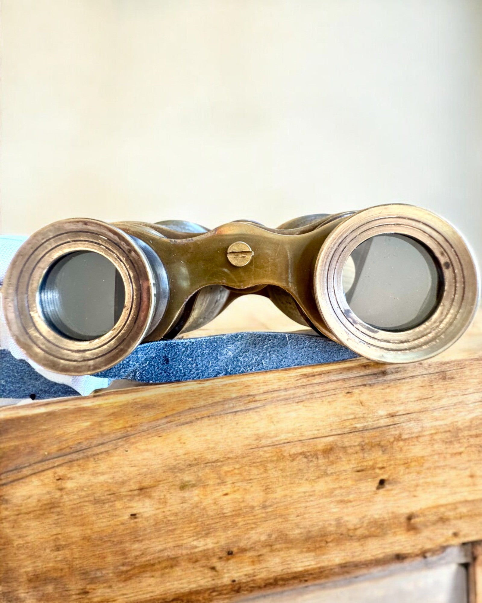 Jumelles avec étui en cuir Victorian's Eye, 11 cm en laiton, décorées à la main, personnalisation par gravure pour cadeau
