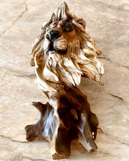 "Lwia Odwaga" - Figurine en résine, 28 cm de hauteur, avec option de gravure pour cadeau