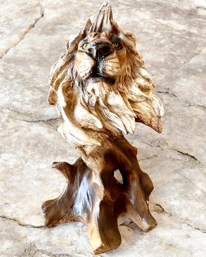 "Lwia Odwaga" - Figurine en résine, 28 cm de hauteur, avec option de gravure pour cadeau
