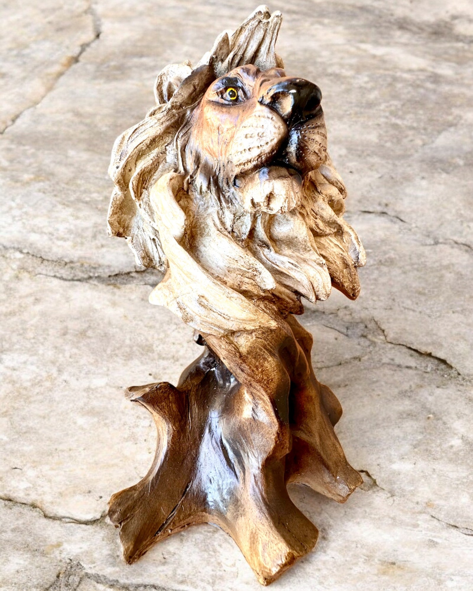 "Lwia Odwaga" - Figurine en résine, 28 cm de hauteur, avec option de gravure pour cadeau