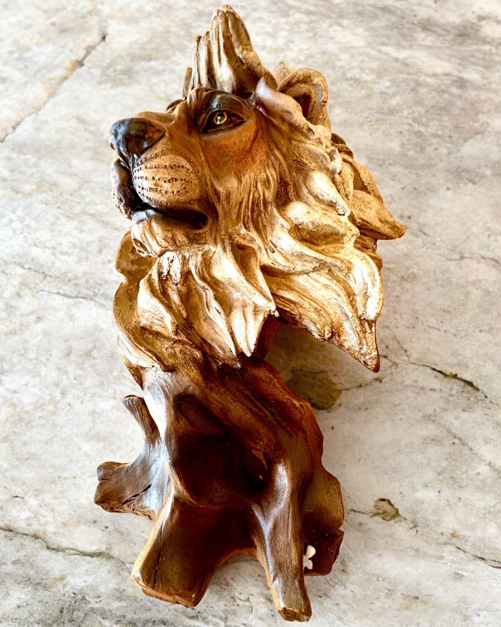 "Lwia Odwaga" - Figurine en résine, 28 cm de hauteur, avec option de gravure pour cadeau