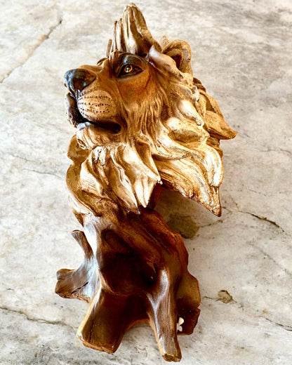 "Lwia Odwaga" - Figurine en résine, 28 cm de hauteur, avec option de gravure pour cadeau
