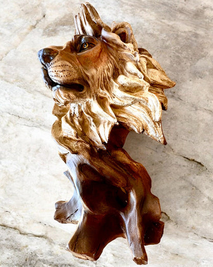 "Lwia Odwaga" - Figurine en résine, 28 cm de hauteur, avec option de gravure pour cadeau