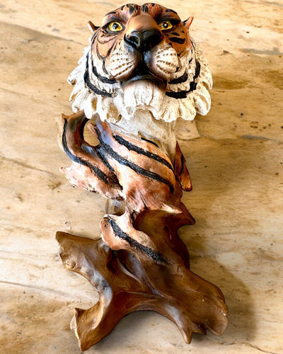 Statuetta "Tigre Re della Giungla" con Opzione di Incisione, figura di 29 cm di altezza, decorazione per regalo