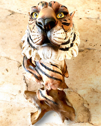 Statuetta "Tigre Re della Giungla" con Opzione di Incisione, figura di 29 cm di altezza, decorazione per regalo