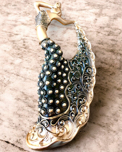 Sculpture élégante "Danseuse de l'Éclat Doré", 29 cm de hauteur, avec possibilité de gravure pour cadeau