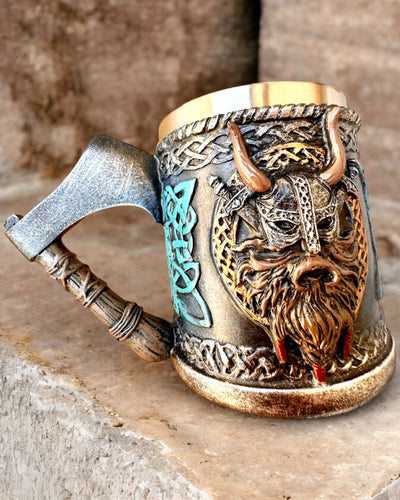Tasse viking Ragnar's Horn - avec option de gravure pour cadeau, 250 ml