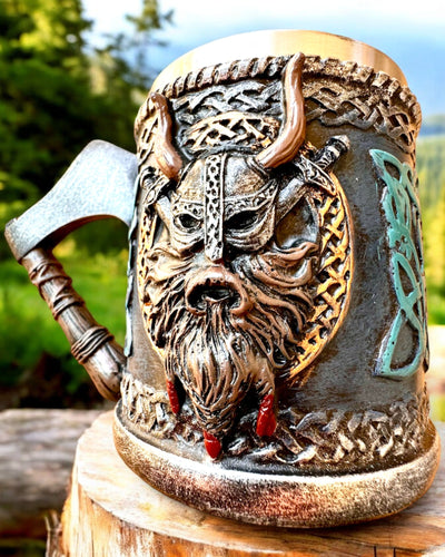 Tasse viking Ragnar's Horn - avec option de gravure pour cadeau, 250 ml