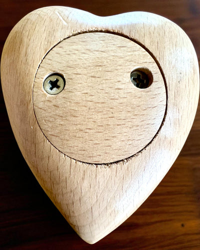 Cœur en bois, boîte de 9 cm pour Sentiment Secret, possibilité de personnalisation avec gravure pour cadeau