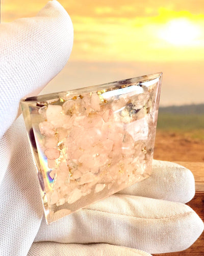 Orgonite Energy Pyramid "Harmony of Light" - Crystal, as a gift