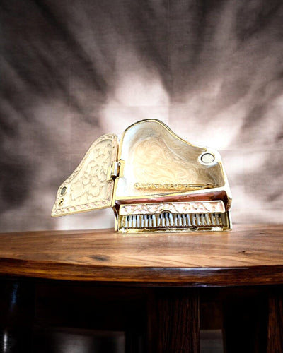 Elegant jewelry box "Mini Piano - Roses of Classics" - with engraving option for a gift