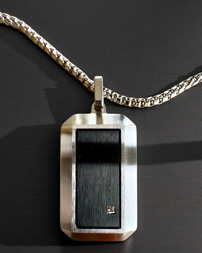 Collana maschile Dog Tag "SteelVision" – acciaio inossidabile, 15 varianti, personalizzazione con incisione