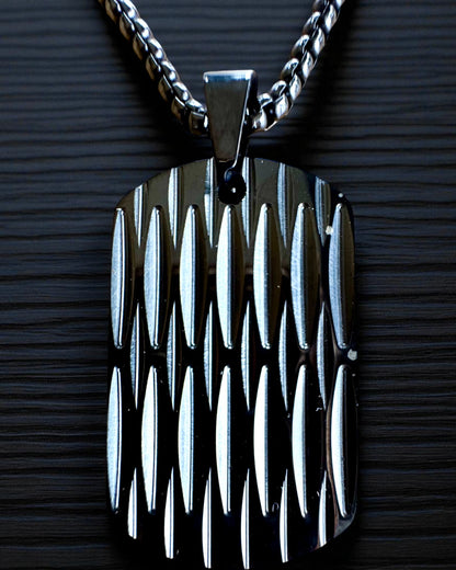 Collana maschile Dog Tag "SteelVision" – acciaio inossidabile, 15 varianti, personalizzazione con incisione