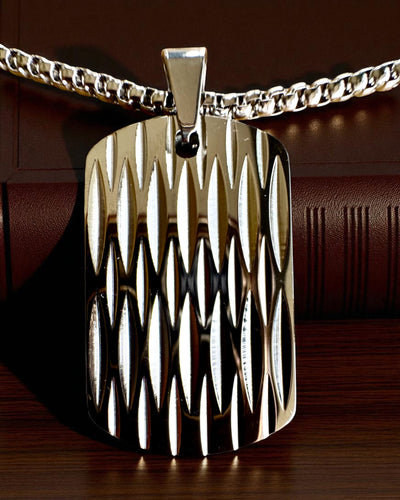 Herren Halskette Dog Tag „SteelVision“ – Edelstahl, 15 Varianten, Personalisierung mit Gravur