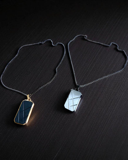 Collana maschile Dog Tag "SteelVision" – acciaio inossidabile, 15 varianti, personalizzazione con incisione