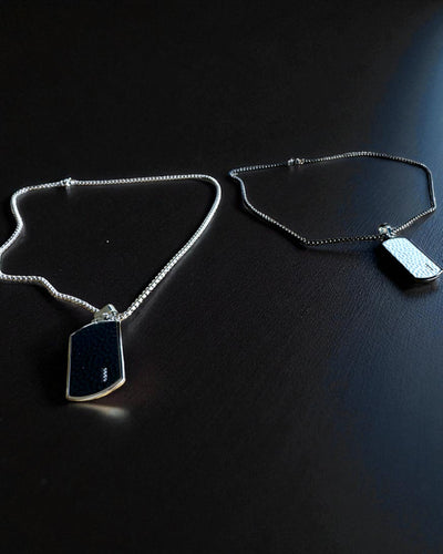 Herren Halskette Dog Tag „SteelVision“ – Edelstahl, 15 Varianten, Personalisierung mit Gravur