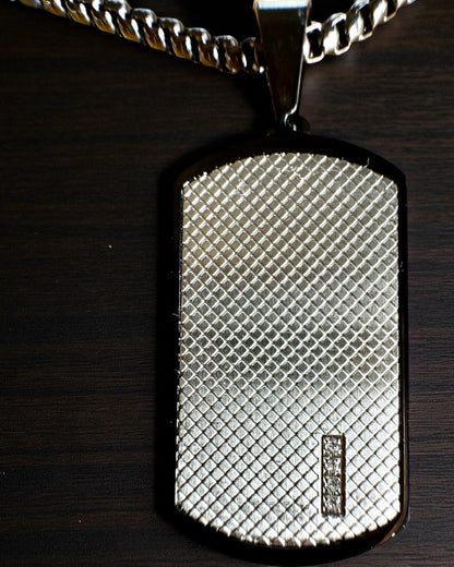 Collana maschile Dog Tag "SteelVision" – acciaio inossidabile, 15 varianti, personalizzazione con incisione