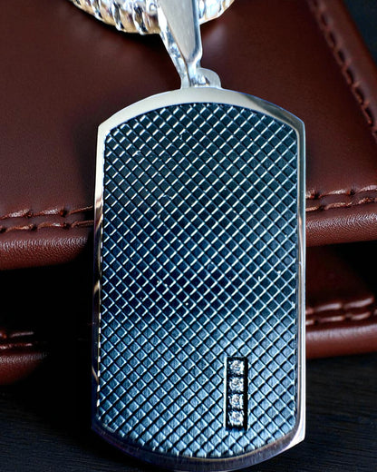 Collana maschile Dog Tag "SteelVision" – acciaio inossidabile, 15 varianti, personalizzazione con incisione