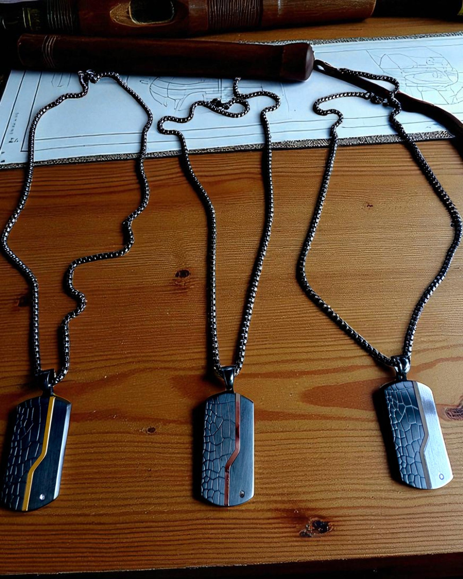 Men's Necklace Elegant Strength - personalized engraving for a gift