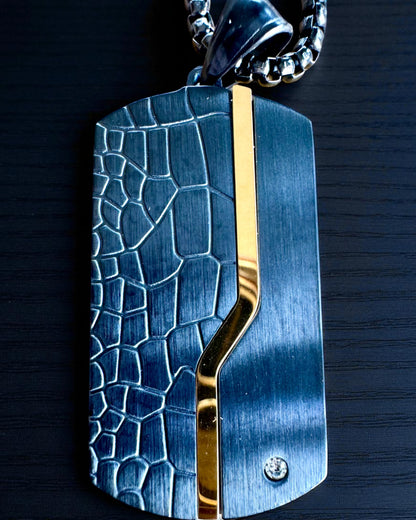 Collana maschile Dog Tag "SteelVision" – acciaio inossidabile, 15 varianti, personalizzazione con incisione
