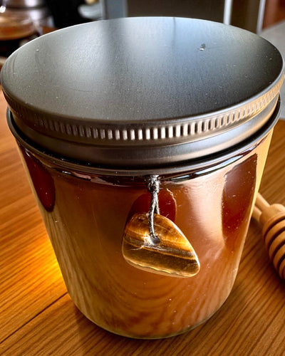 Intentional Candle Tiger Power – Confidence and Prosperity, 250 ml, option to personalize the lid for a gift