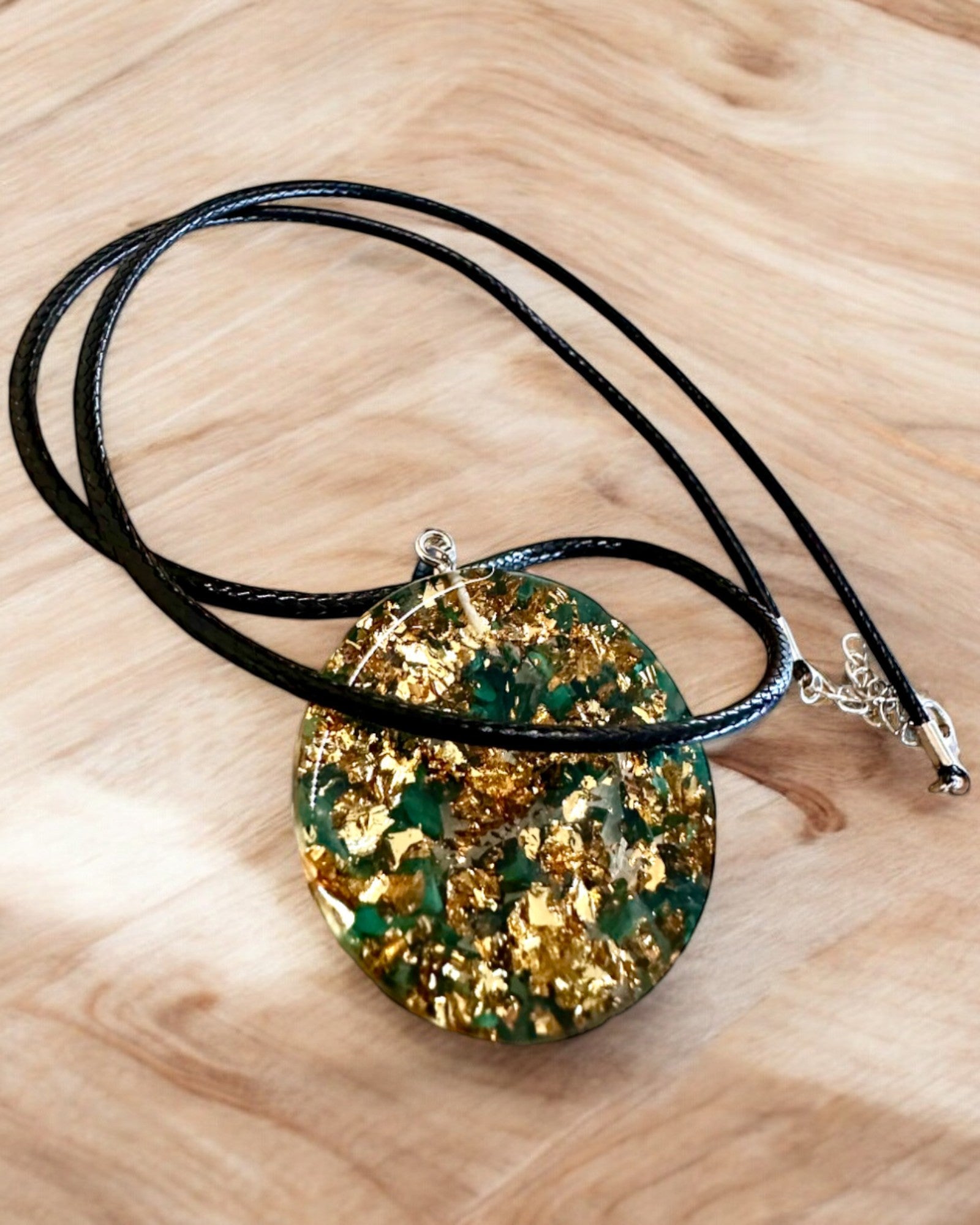 "Amuleto di Malachite della Vita" - collana personalizzabile con incisione per regalo