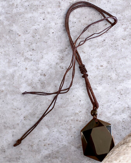 Black Obsidian "Star of David" Amulet, customizable with engraving for a gift