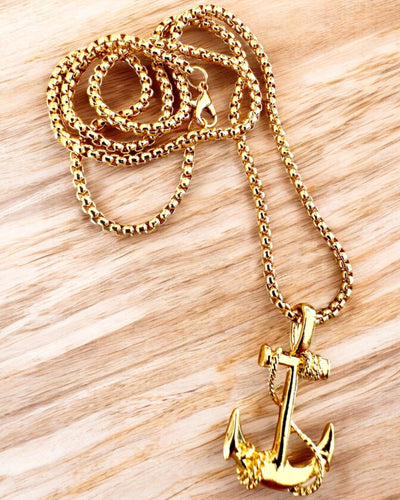 Anchor of Determination, Marine Amulet, necklace, personalization with engraving available for gift, 3 variants to choose from
