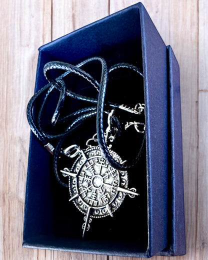 Amulette "Wojownik Północy" - Boussole Viking, possibilité de personnalisation avec gravure pour cadeau, 2 variantes au choix