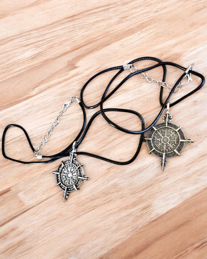 Amulette "Wojownik Północy" - Boussole Viking, possibilité de personnalisation avec gravure pour cadeau, 2 variantes au choix