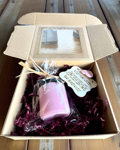 Intentional Soy Candle Rose Quartz – love, harmony and peace of heart, 250 ml, possibility of personalization as a gift