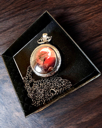 Orologio da Tasca Rosa della Notte, possibilità di personalizzazione con incisione per regalo