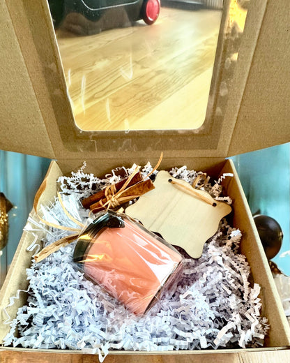 Bougie de soja intentionnelle 250 ml avec pierre naturelle – choisissez votre énergie : Citrine ou Grenat, personnalisation par gravure pour cadeau