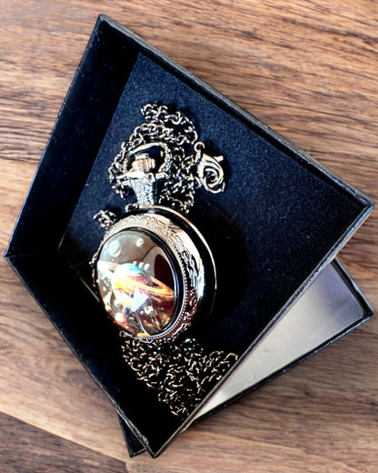 Orologio da tasca spaziale "Segreto Galattico", personalizzazione con incisione per regalo