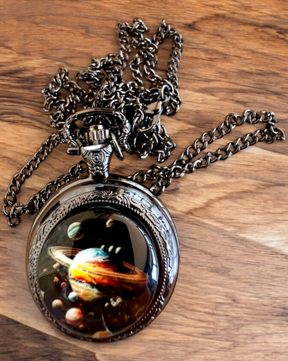 Orologio da tasca spaziale "Segreto Galattico", personalizzazione con incisione per regalo